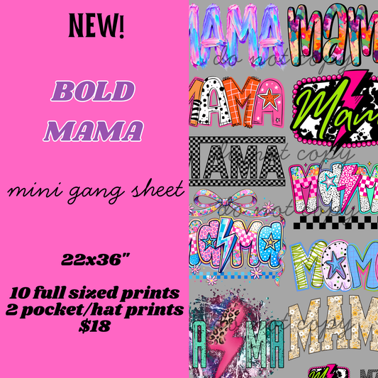 Bold Mama Mini Gang Sheet
