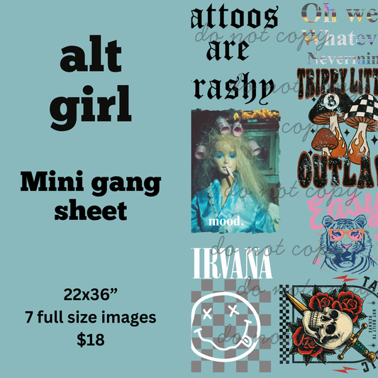 Alt Girl Mini Gang Sheet