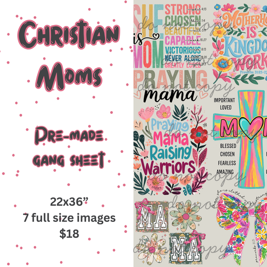 Christian Moms Mini Gang Sheet