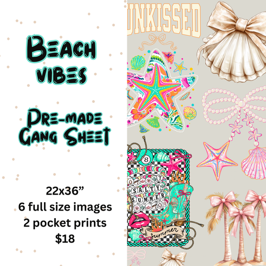 Beach Vibes Mini Gang Sheet